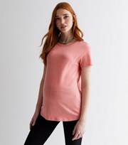 New Look Maternity Pink Crew Neck Short Sleeve T-Shirt